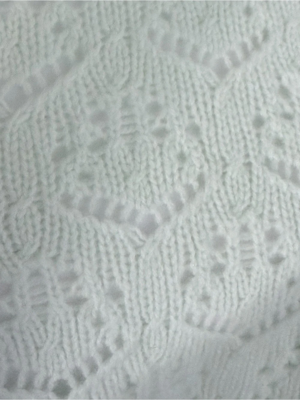 J.Crew 100% Merino Wool Pointelle Knit Sweater Mint Green Wide Sleeves Large